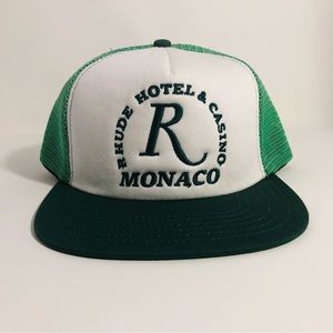 Rhude Hotel Trucker Hat Green/White New